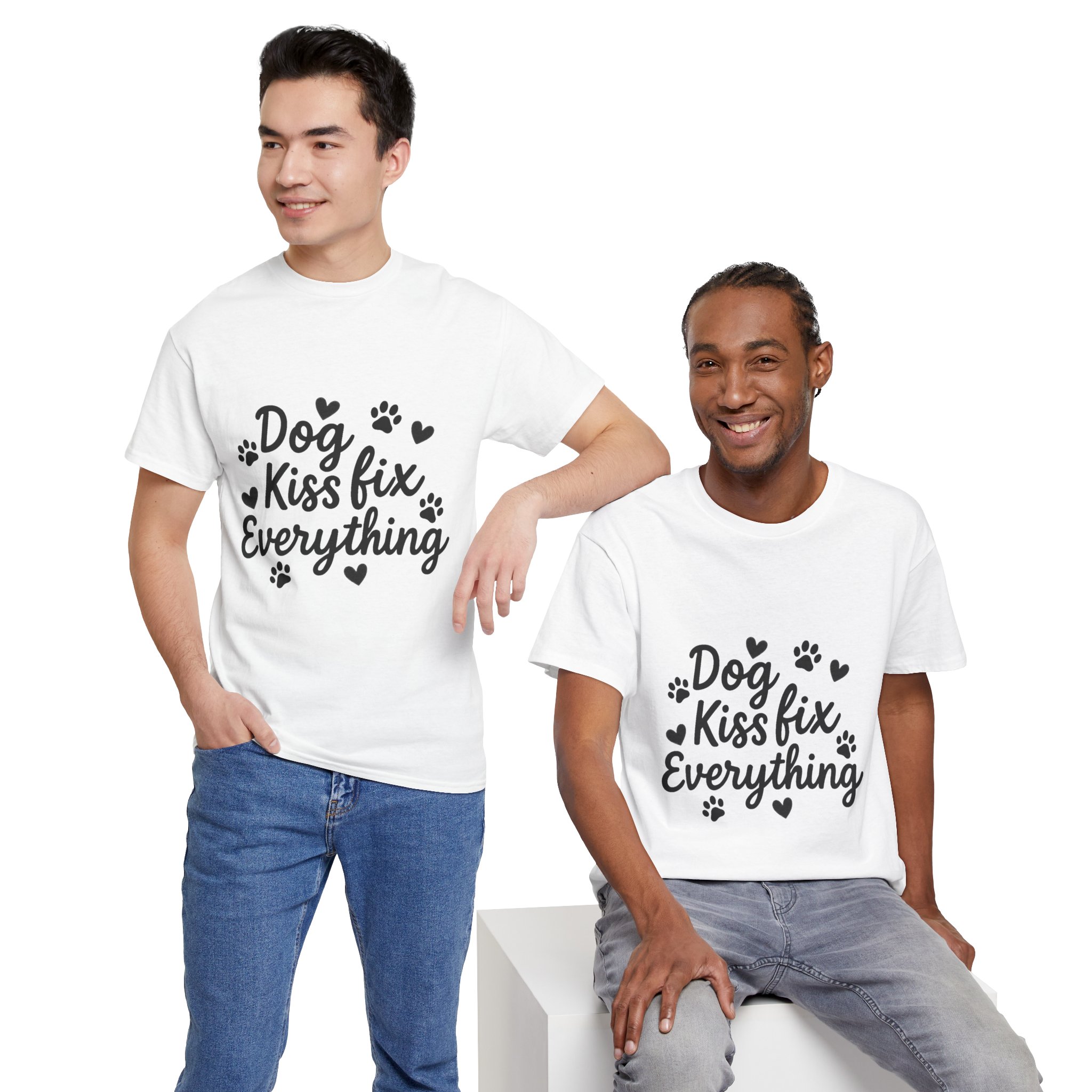 Dog Kisses Fix Everything - Unisex Tee - Image 9