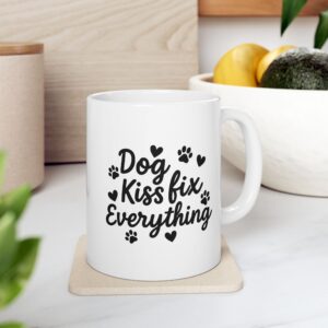 Dog Kisses Fix Everything Mug, (11oz)
