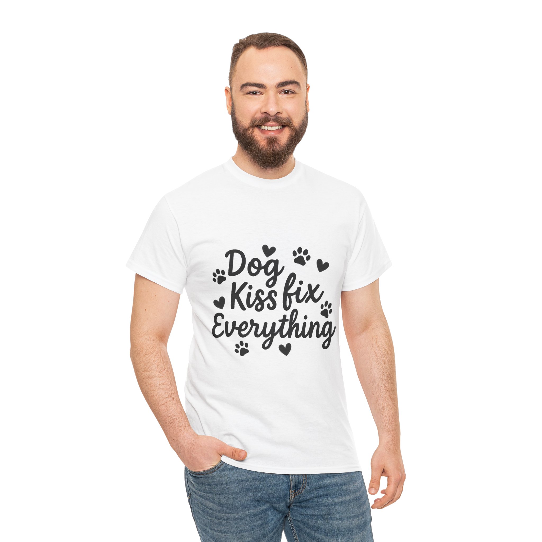 Dog Kisses Fix Everything - Unisex Tee - Image 4