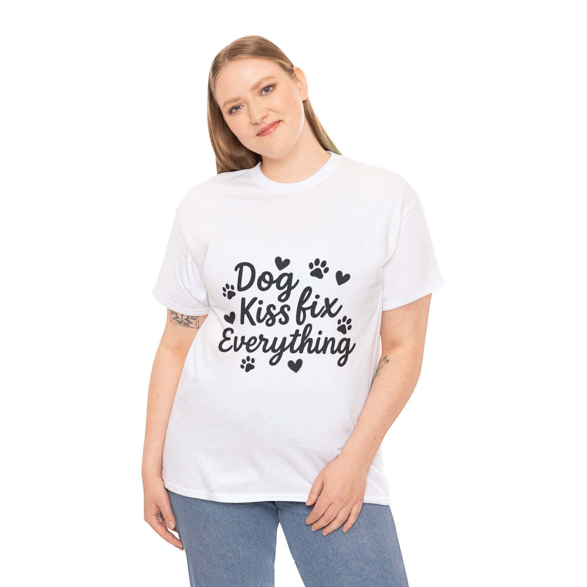 Dog Kisses Fix Everything - Unisex Tee - Image 3