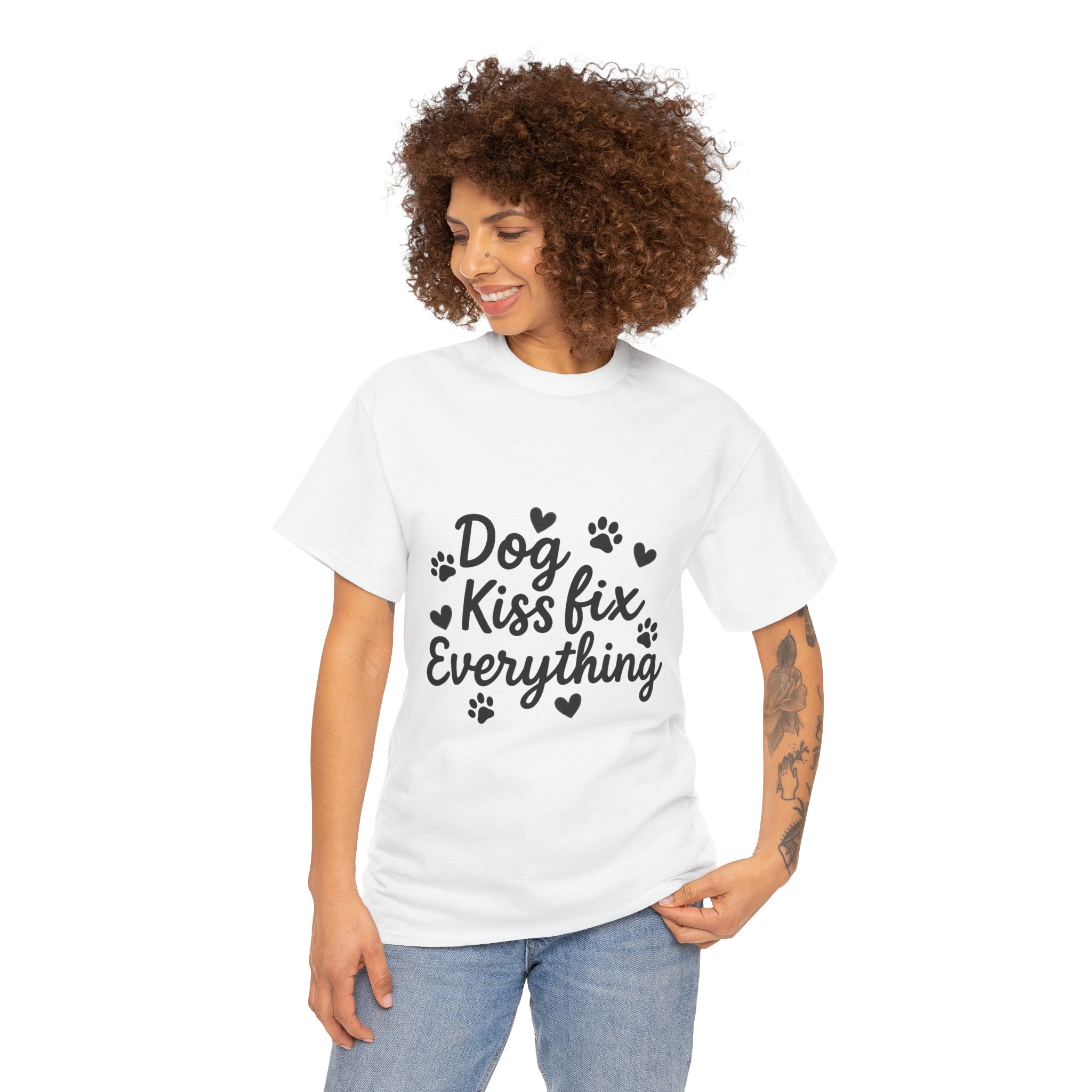 Dog Kisses Fix Everything - Unisex Tee - Image 2