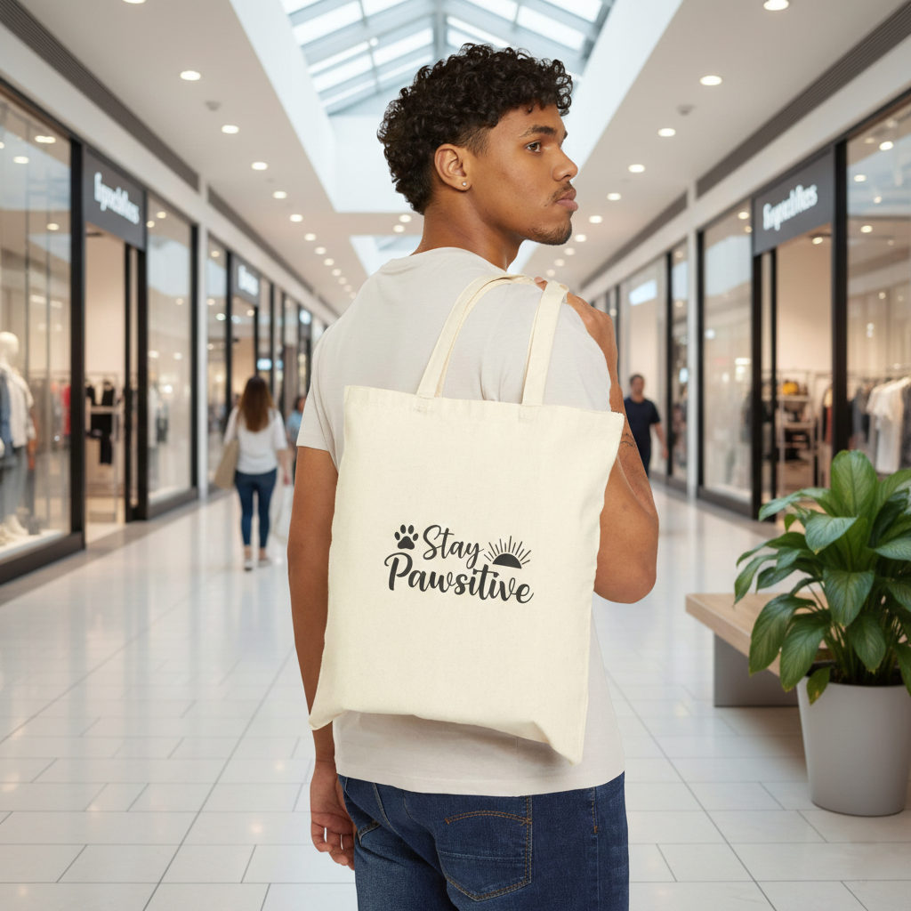 Stay Pawsitive - Tote Bag - Image 2