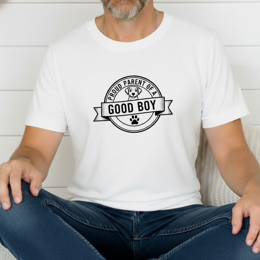 proud parent of a good boy shirt men