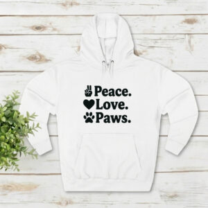 Peace. Love. Paws. - Unisex Hooded Sweatshirt