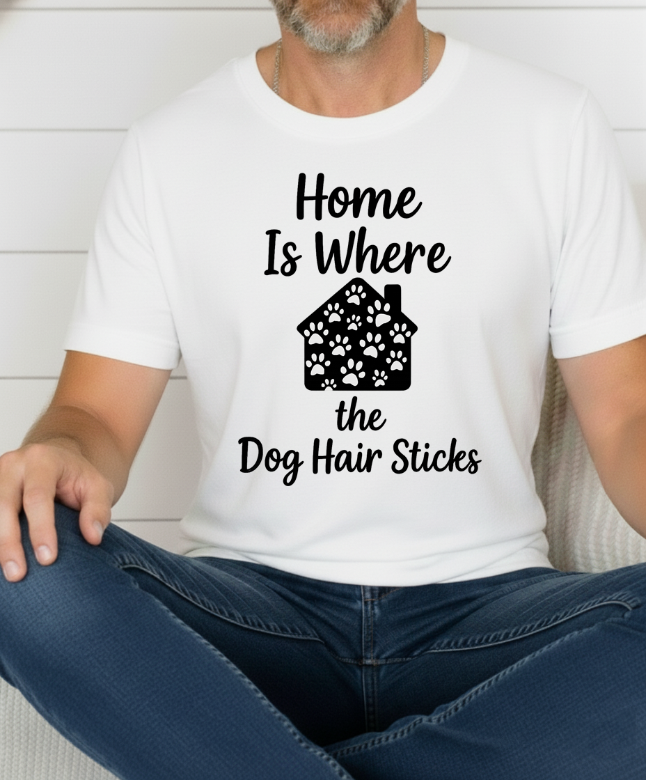Home Is Where the Dog Hair Sticks shirt men