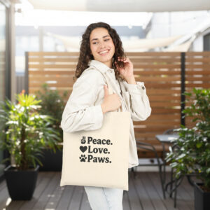 Peace. Love. Paws. - Tote Bag