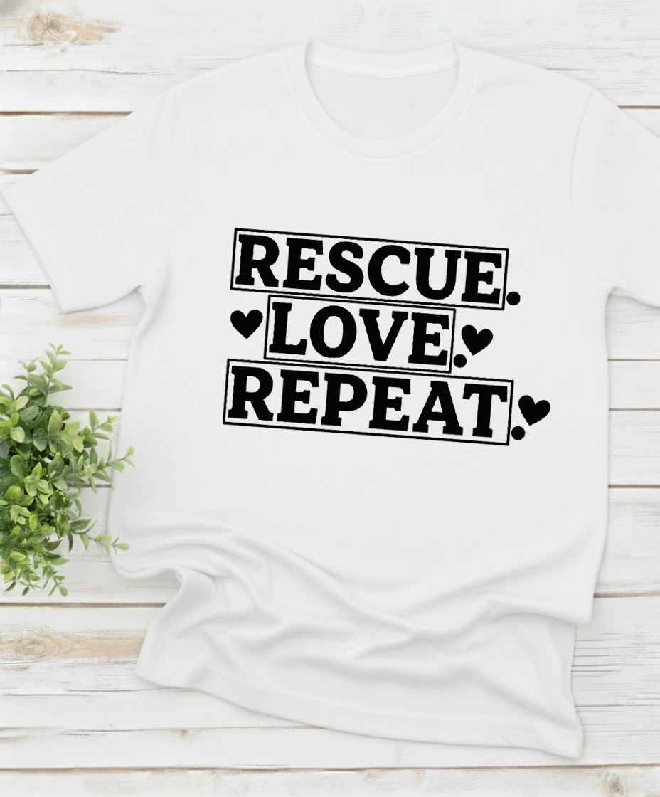 rescue love repeat shirt