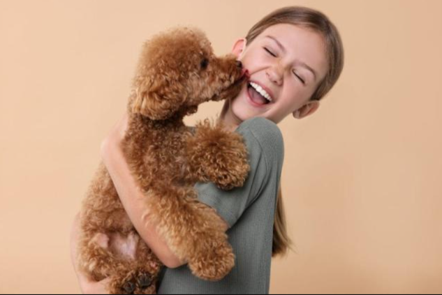 Dog Gets Kissed and Blushes